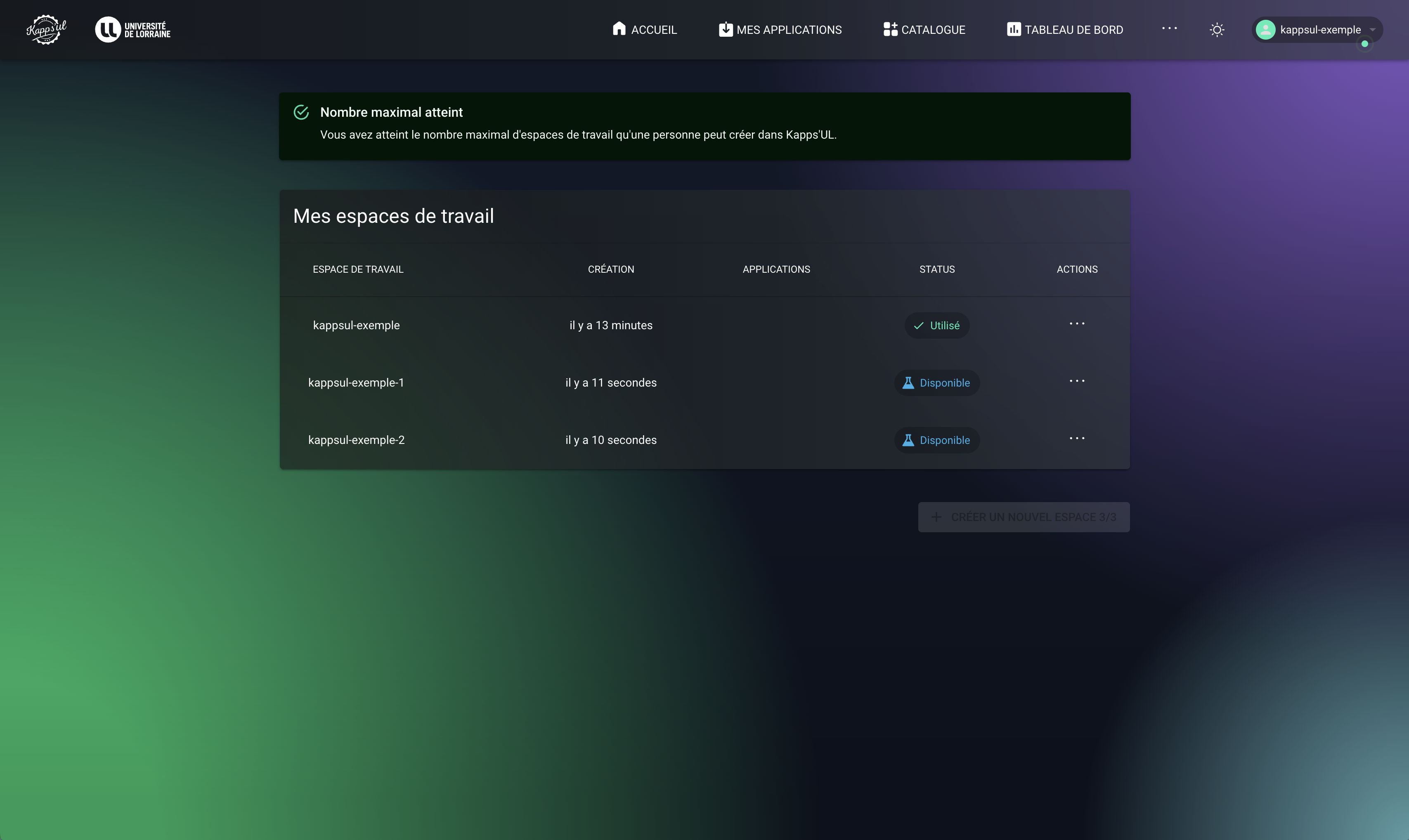 multi spaces max limit